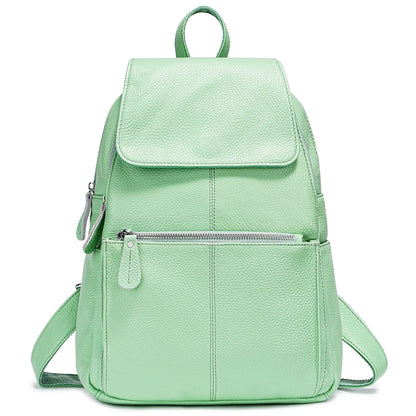 Mochila Feminina Zency Couro Legítimo Antifurto Grande