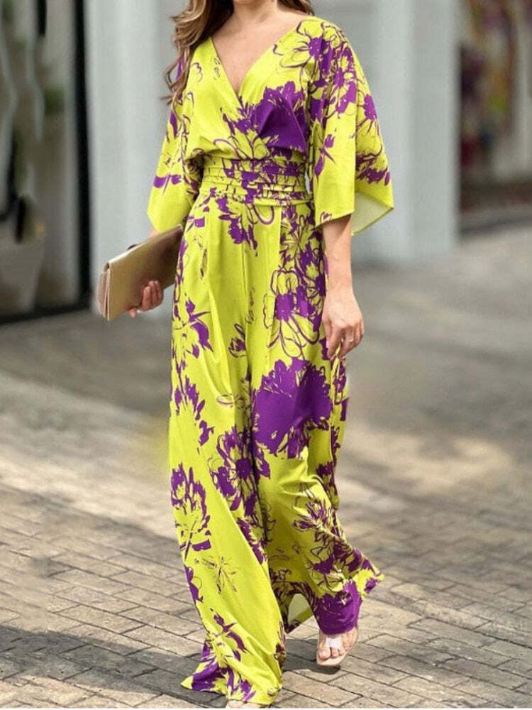 Macacão Longo Estampado Floral – Elegância e Leveza para o Verão