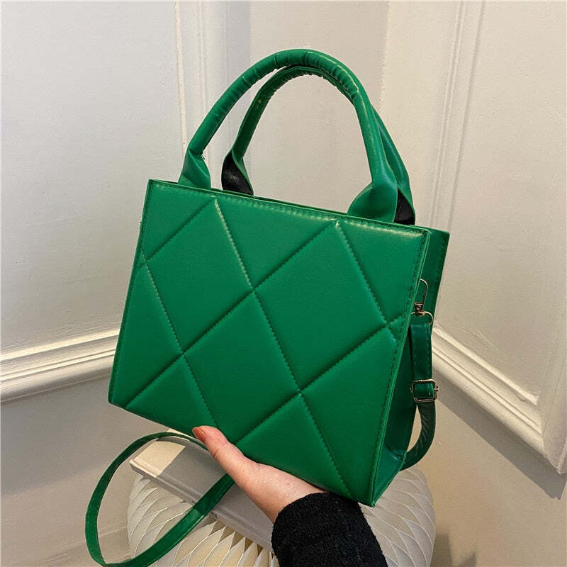 Bolsa Feminina de Algodão Cru - Plaid