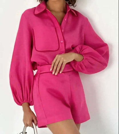 Conjunto Camisa e Shorts Alfaiataria Carolinne